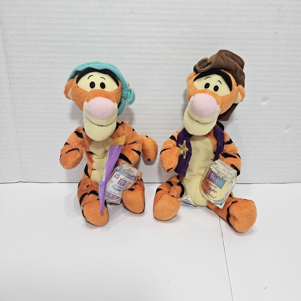 Lot Of 2 Tigger Plush Toy Set - Orange and Brown